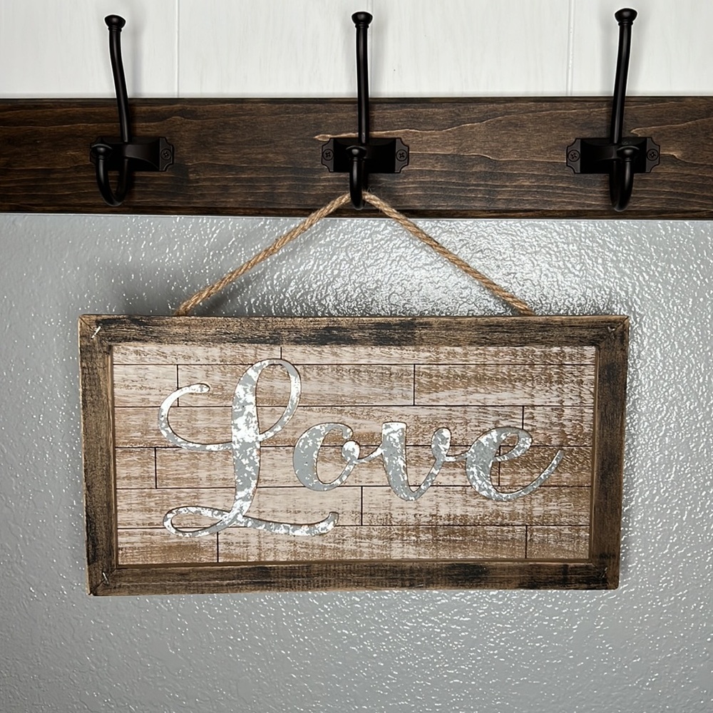 Wooden Love Sign Farmhouse Shabby Chic